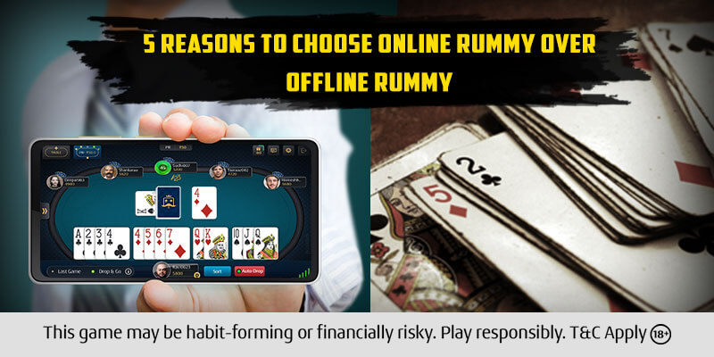 5 Reasons to Choose Online Rummy Over Offline Rummy