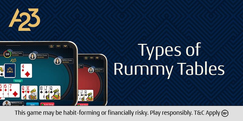 Types of Rummy Tables and Their Specialities