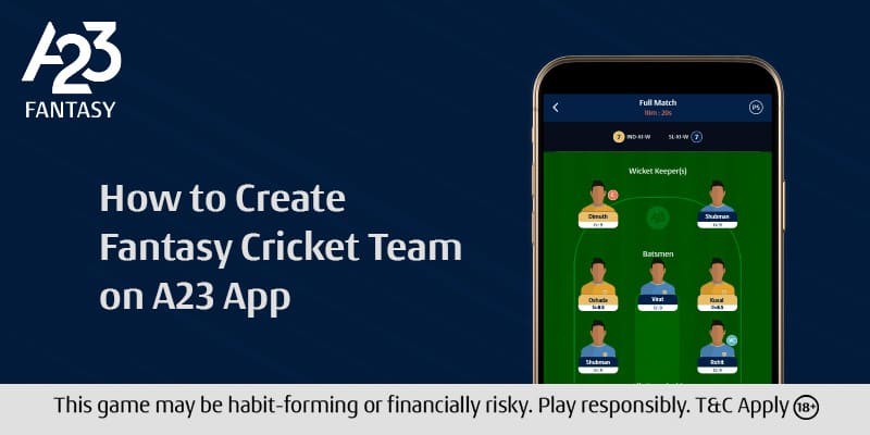 How to Create Fantasy Cricket Team on A23 App